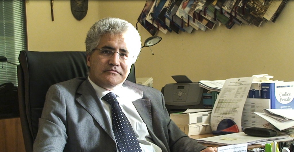 Prosecutor Roberto Lenza in the Procura of Nocera Inferiore. Photo IRPI